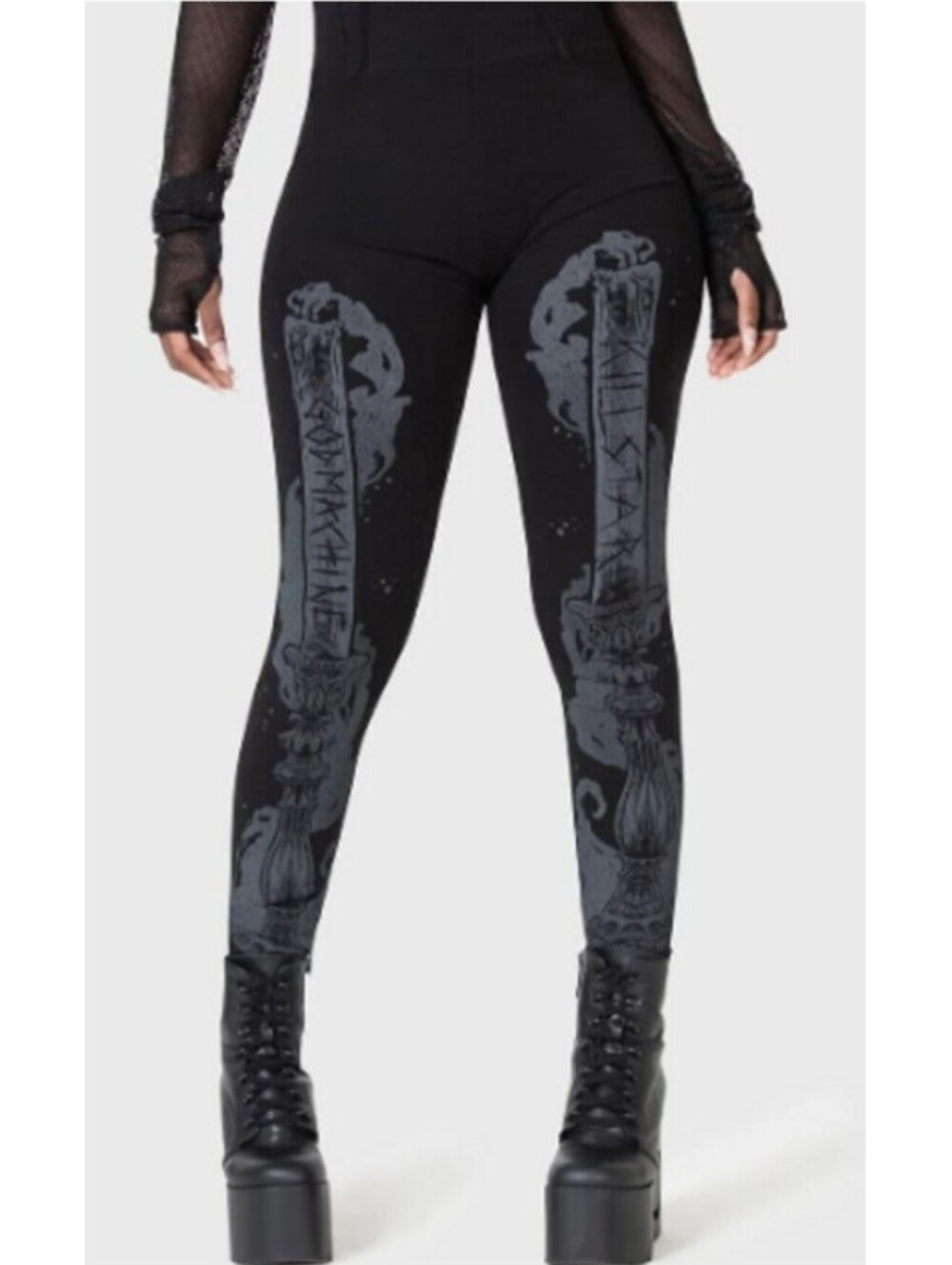 Killstar Black Candelabrum Leggings Women's Size XS NEW With Tags